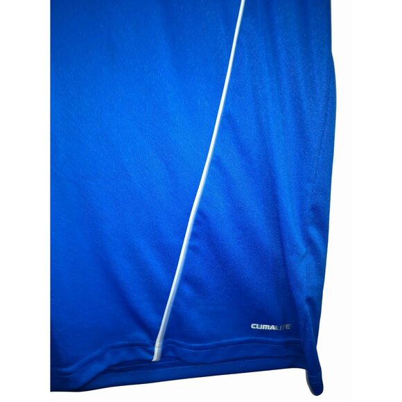 Adidas Mens Climalite Blue Short Sleeve Soccer Jersey V-Neck Size XL - Picture 4 of 7